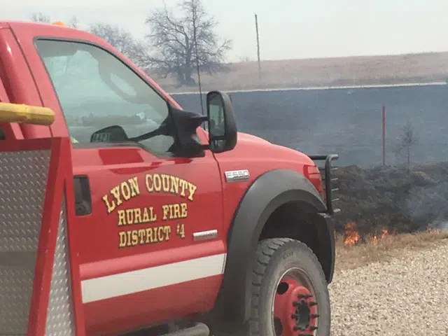 Grass fire burns nearly 60 acres west of Emporia Municipal Airport on Sunday; Chase, Osage counties in burn bans