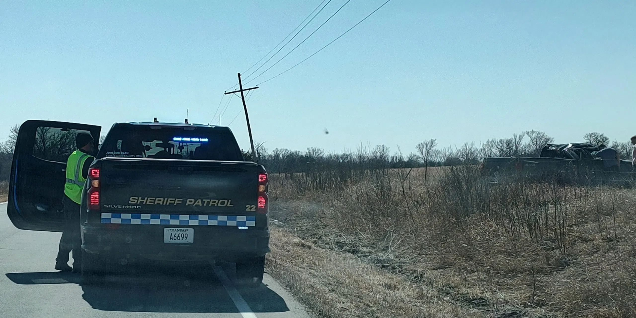 No transports, further details pending following single-vehicle rollover north of Americus