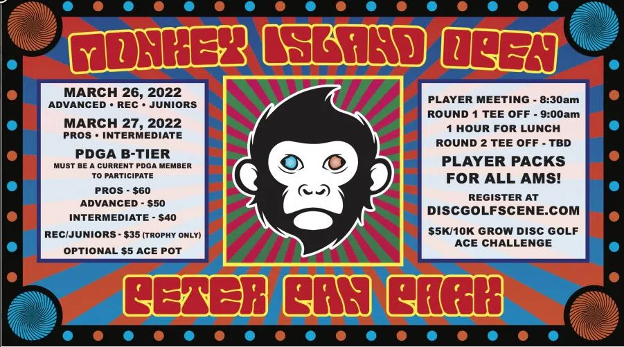 Series of local disc golf tournaments to begin with Monkey Island Open Saturday