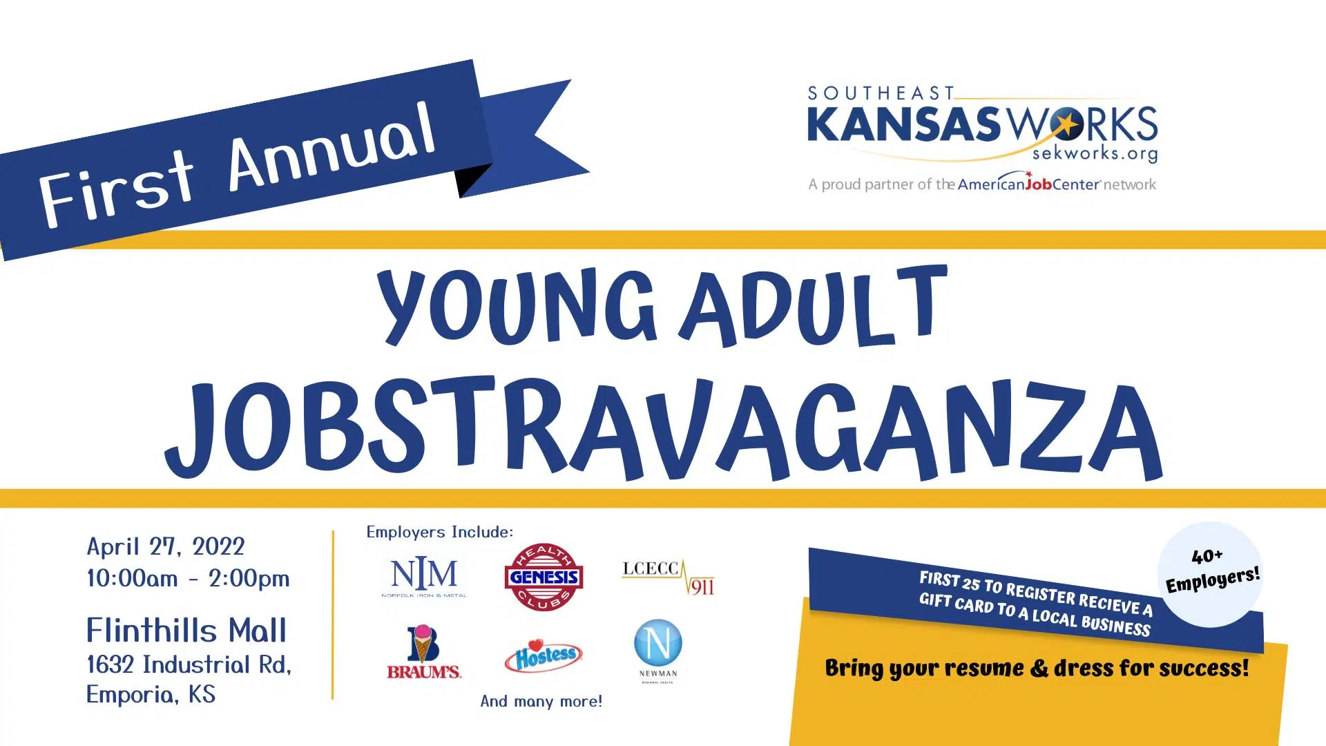 Southeast KansasWorks bringing over 50 employers together for Young Adult  Jobstravaganza | KVOE