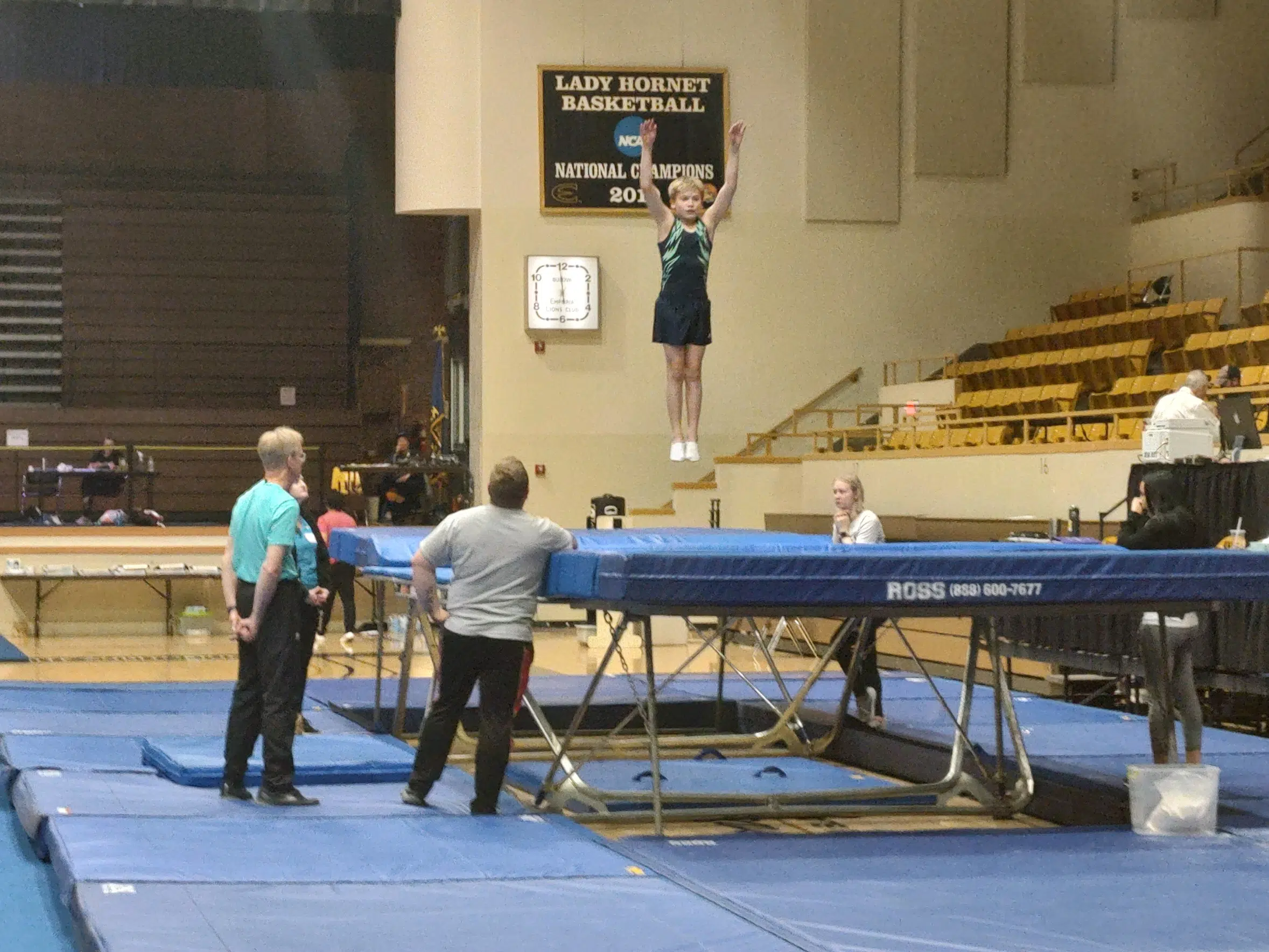 White Auditorium plays host to Kansas Trampoline and Tumbling Championships Saturday