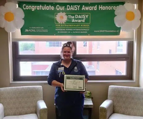 Newman Regional Health RN Cassie Hammond honored with DAISY Award for exceptional service to patients