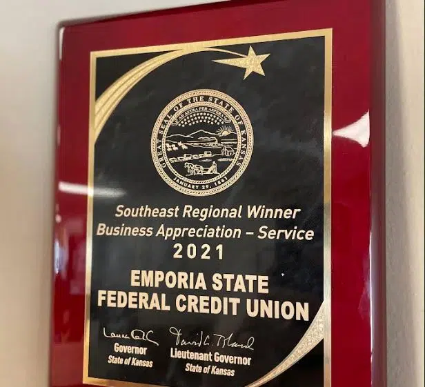 Emporia State Federal Credit Union receives 2021 To the Stars regional award
