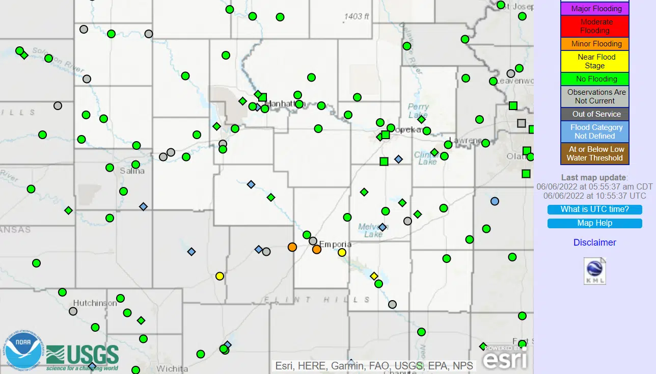 WEATHER: Flooding underway along Cottonwood at Emporia, Plymouth, Cottonwood Falls