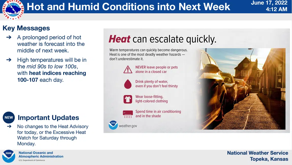 WEATHER: Heat advisory in place Friday, excessive heat watch up for Saturday through Monday