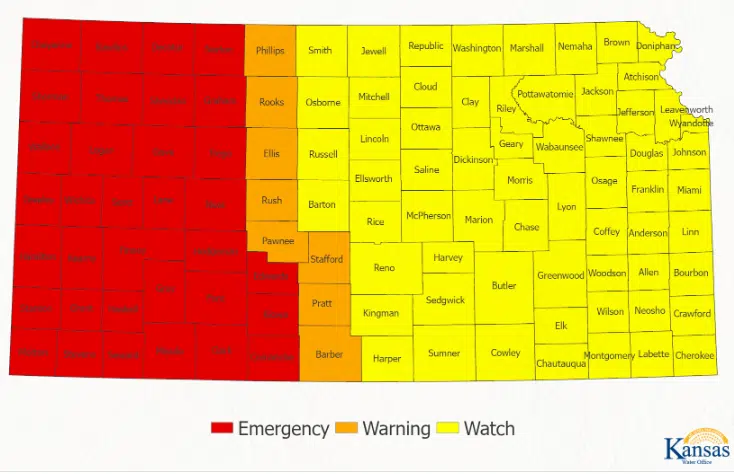 All area counties in drought watch