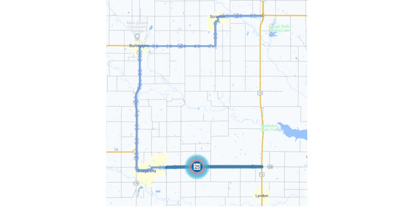 Kansas Highway 31 to close between Osage City and US-75 starting next week