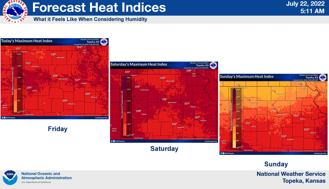 WEATHER: Expect 100-plus degree heat for weekend -- and storm chances for much of next week