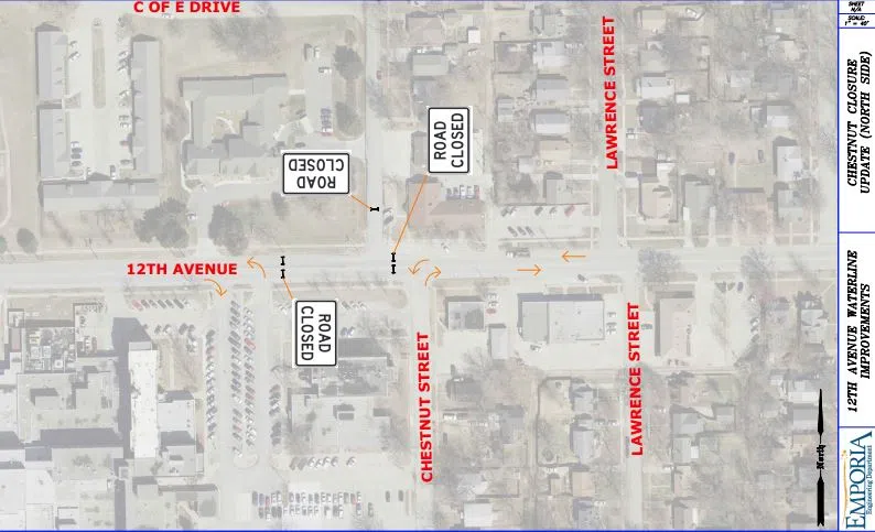 Southbound traffic restored at 12th and Chestnut