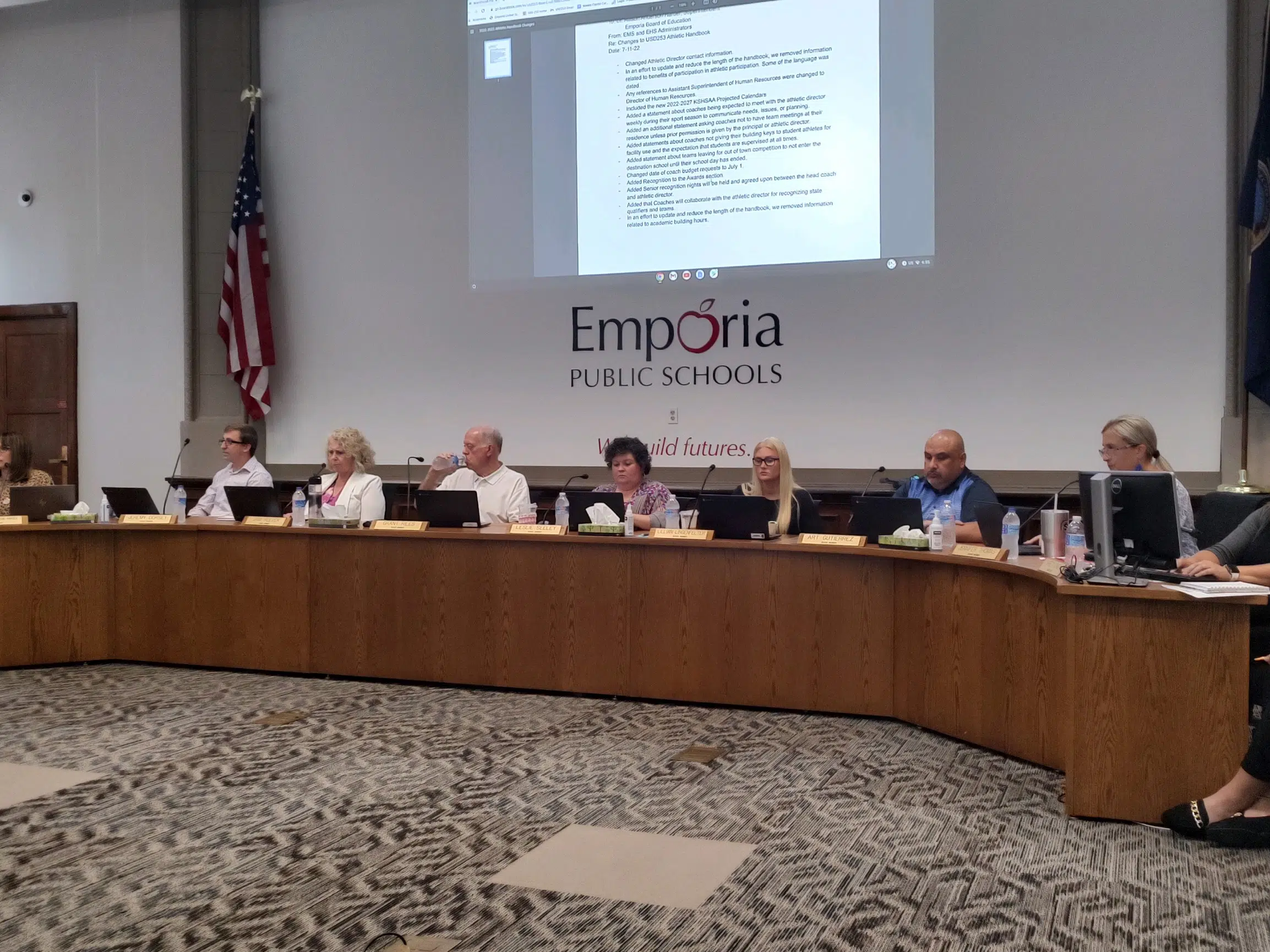 Emergency operations plan, handbooks and interest based bargaining highlight USD 253 Board of Education meeting Wednesday