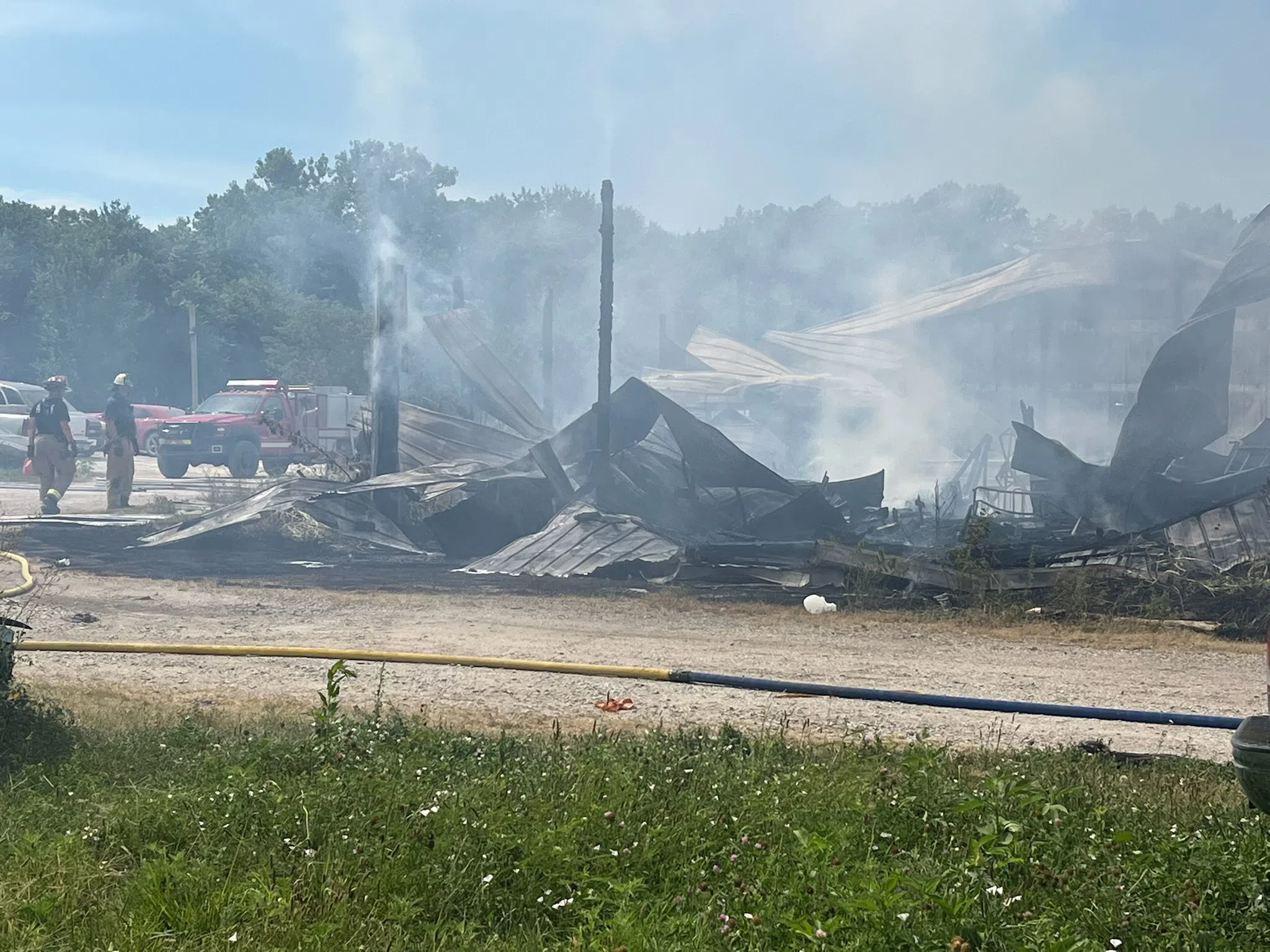 Cause of Thursday's destructive fire near Emporia to be determined