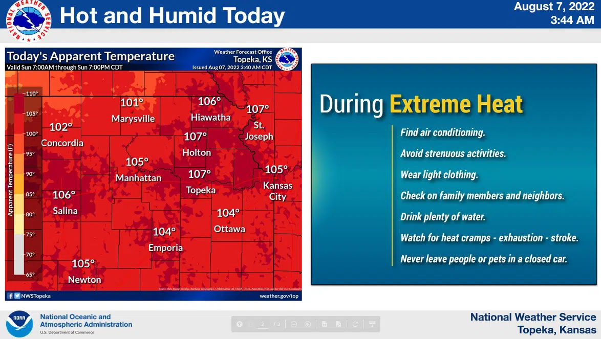 WEATHER: Heat advisory for Sunday, some temperature relief for Monday and Tuesday