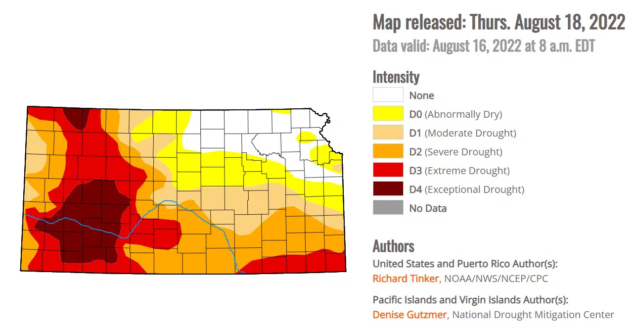 Moderate drought continues for Lyon County; severe drought covers most of Greenwood County