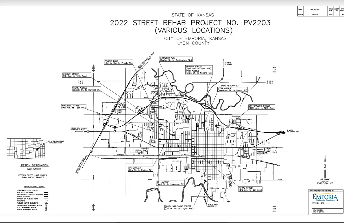 Core of Emporia's Street Rehab project beginning this week