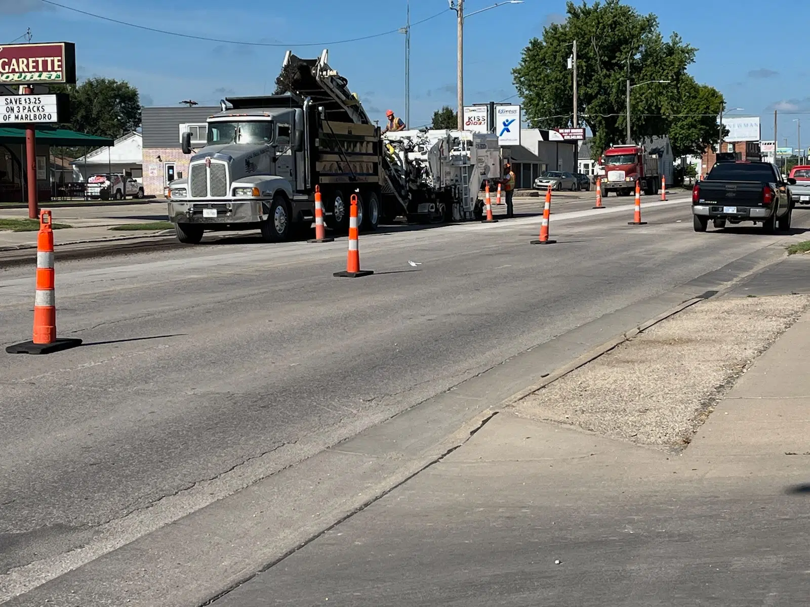 Pavement milling process begins on West Sixth