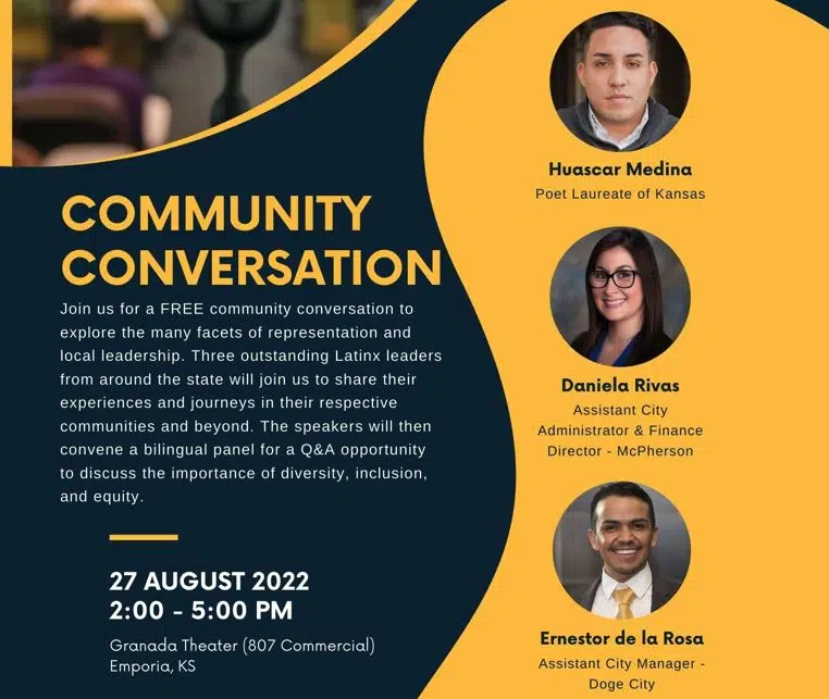 All community members encouraged to attend first Visit Emporia Community Conversation focused on Latinx Leadership Saturday