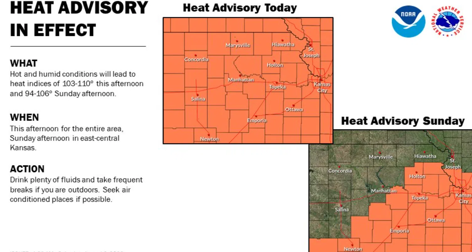 HEAT: Advisories extended areawide through Sunday evening