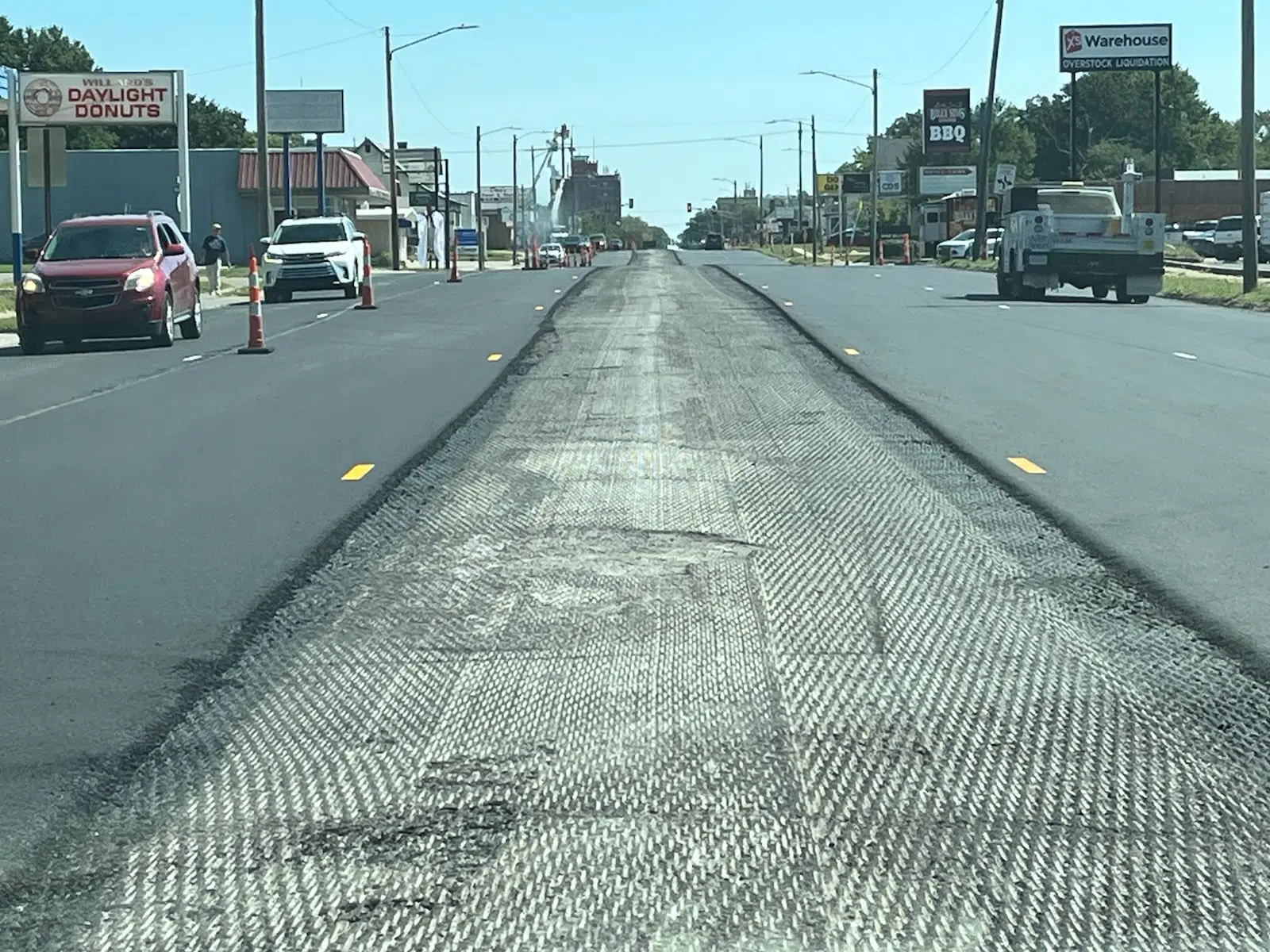 Repaving work on Emporia's West Sixth Avenue nearly completed