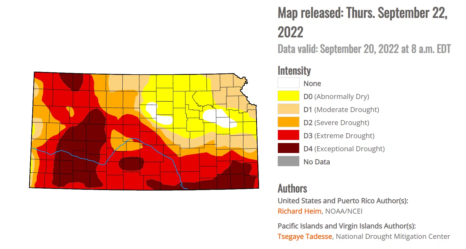 Drought deepens across south half of KVOE listening area