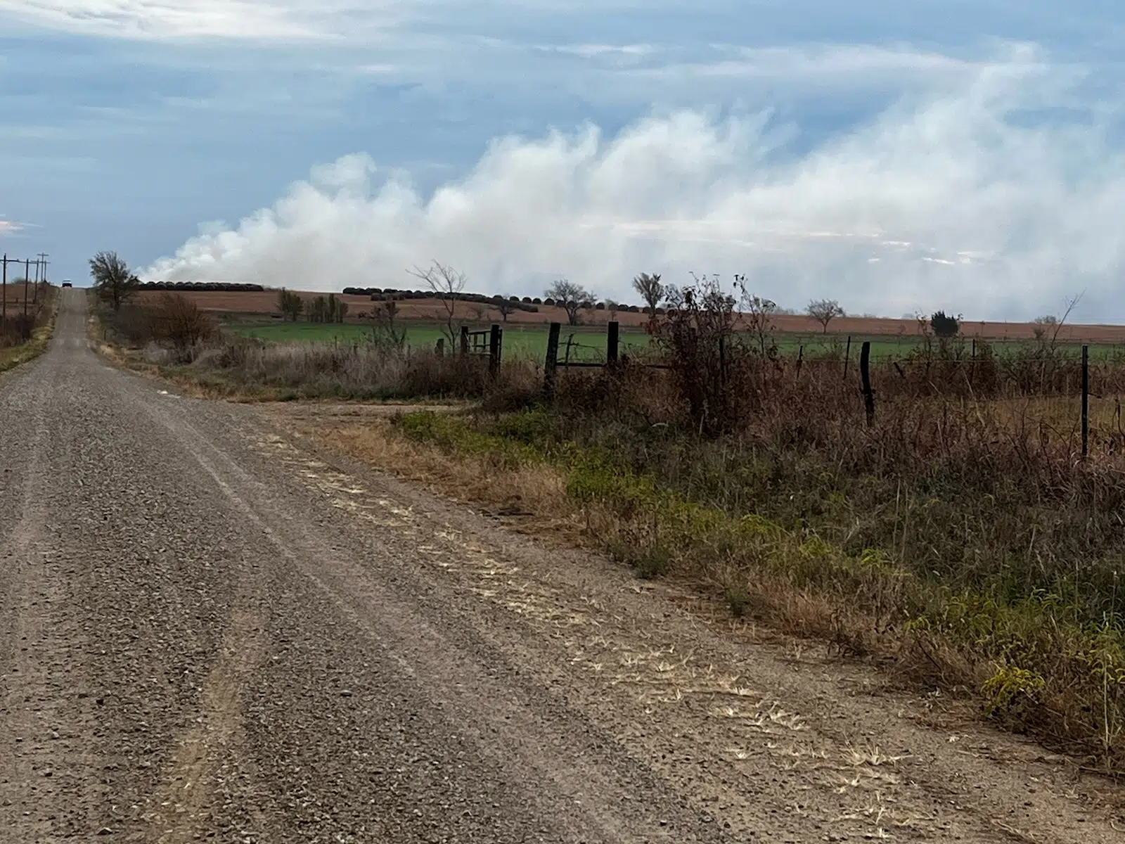 Fire near Emporia destroys at least 300 hay bales with fire danger increasing again by Tuesday