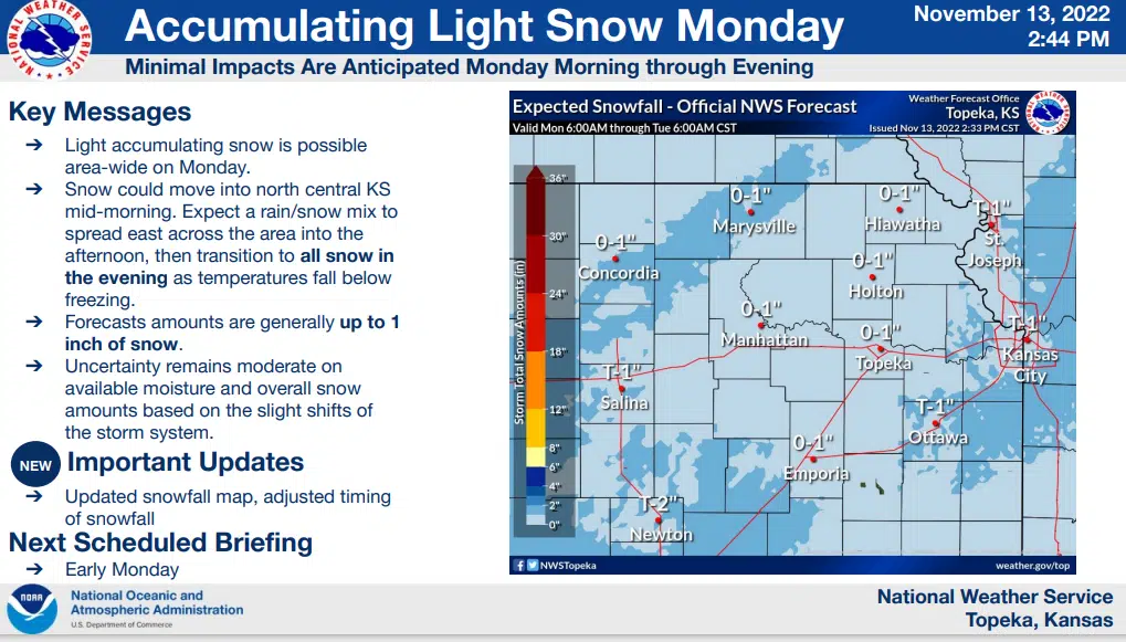 WEATHER: Winter weather advisory issued for Chase County on Monday