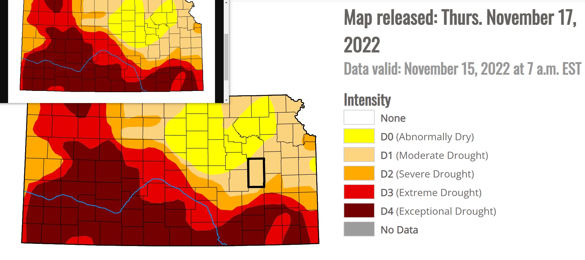 Drought levels virtually unchanged