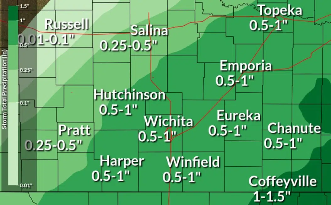 WEATHER: Up to an inch of rain possible Saturday