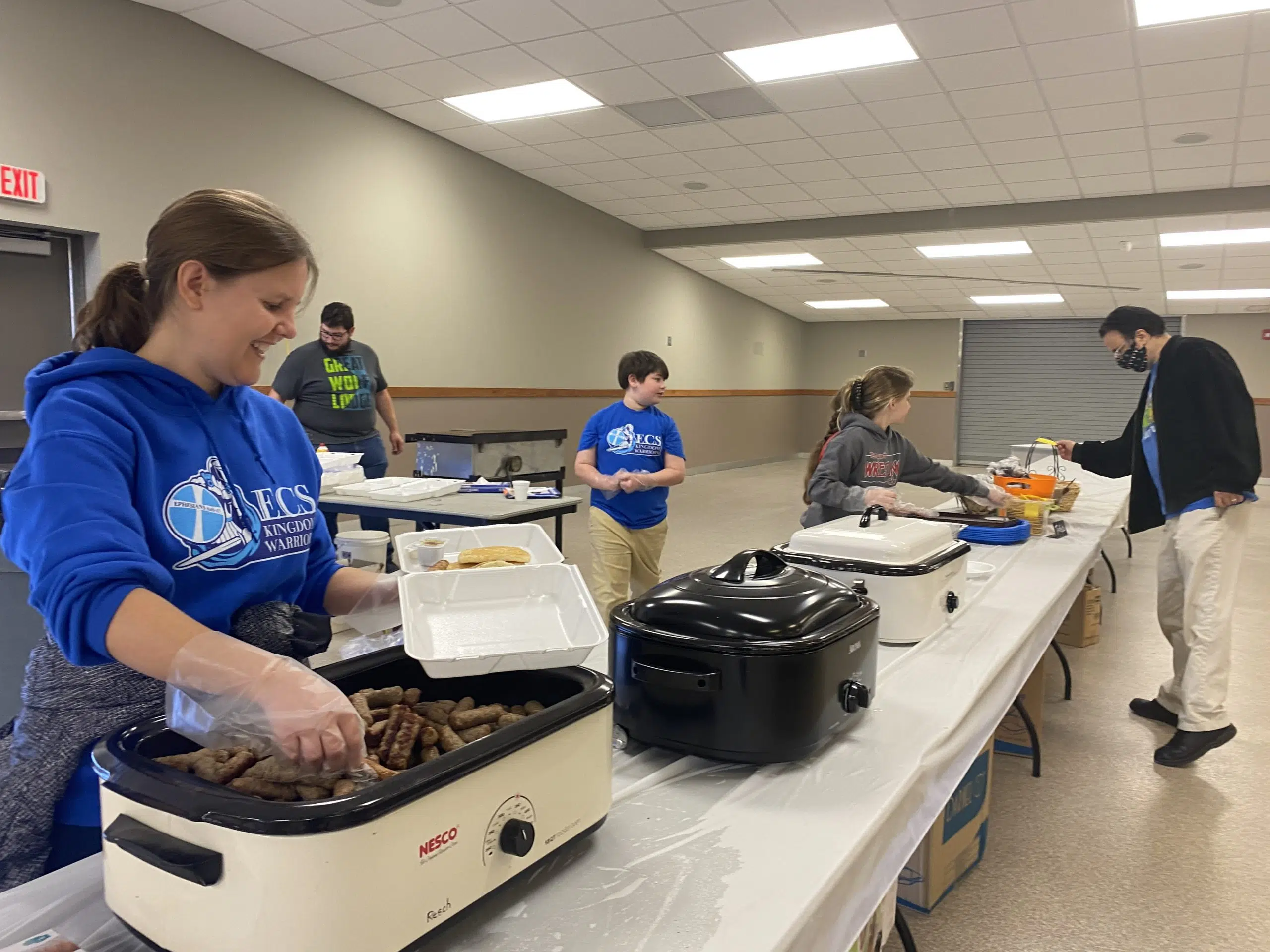 Big attendance from the community at the Emporia Christian School 28th Annual pancake feed post-COVID-19