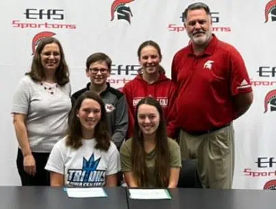 Emporia Highs Avary and Olivia Eckert sign letters of Intent