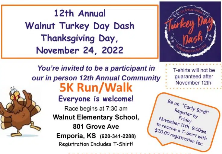 In-person component of Walnut School's Turkey Day Dash returning after two year hiatus Thursday