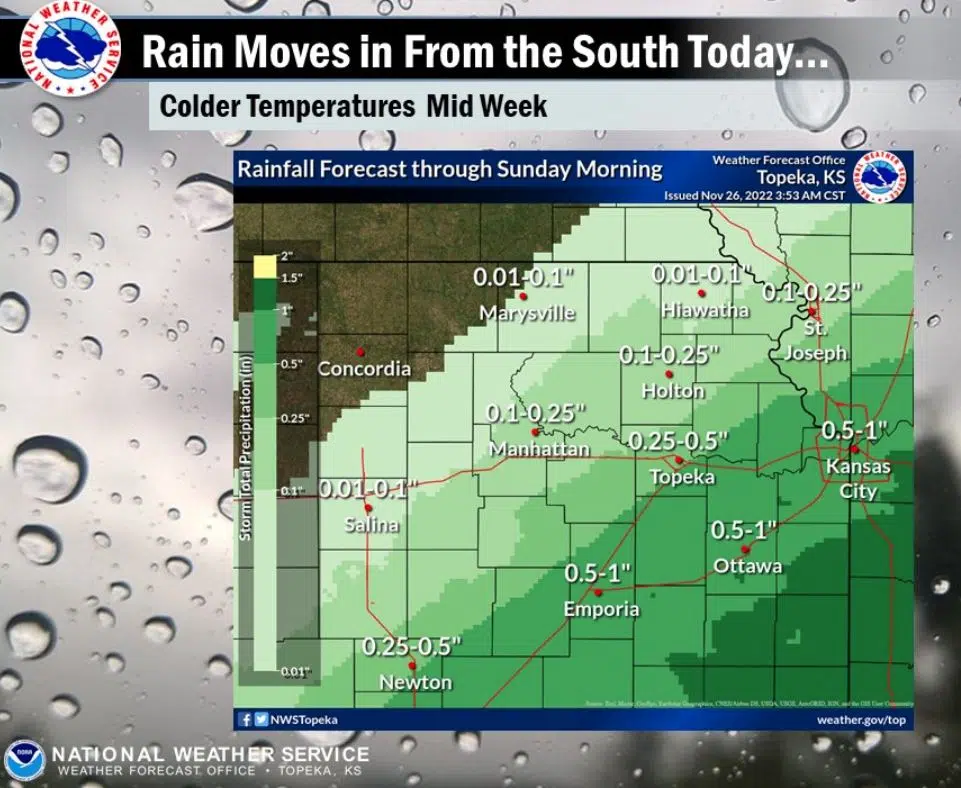 WEATHER: Weekend expected to begin with rain showers before giving way to dryer conditions into upcoming work week