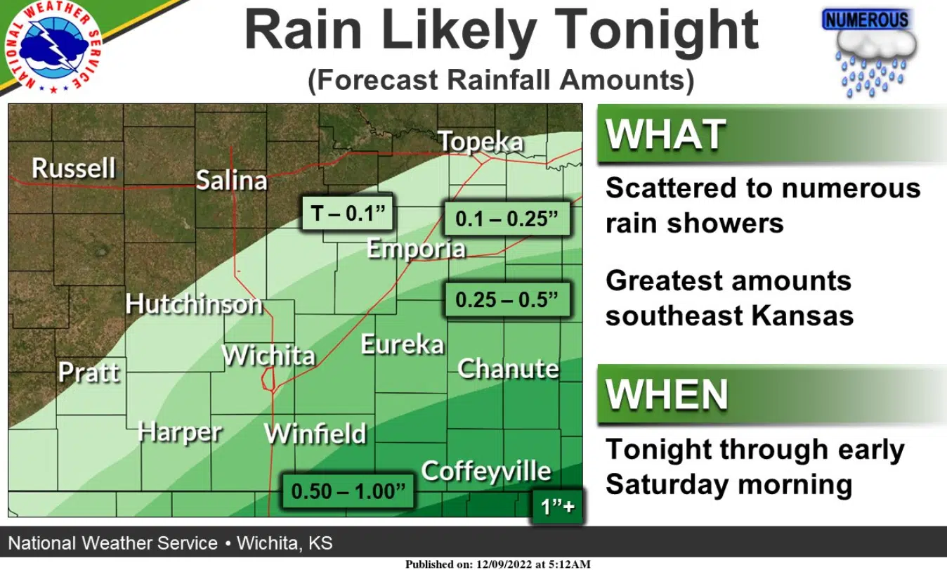 WEATHER: Light rain expected early Saturday, more substantial rain possible Monday