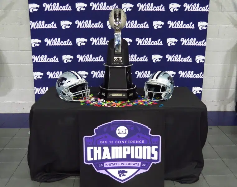 Kansas State Big 12 Football Championship trophy makes stop in Emporia