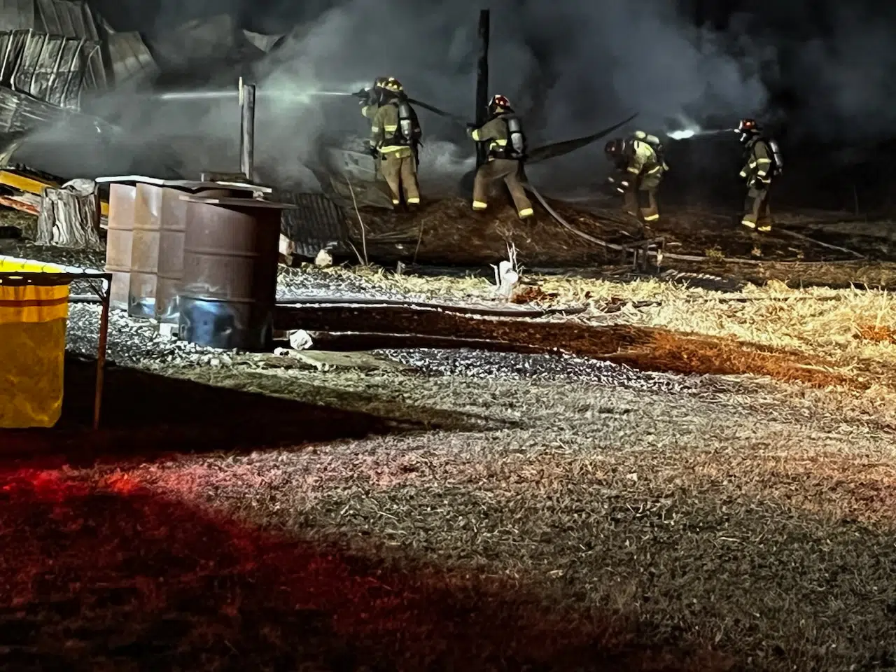 Cause accidental but undetermined after fire destroys farm shed west of Emporia