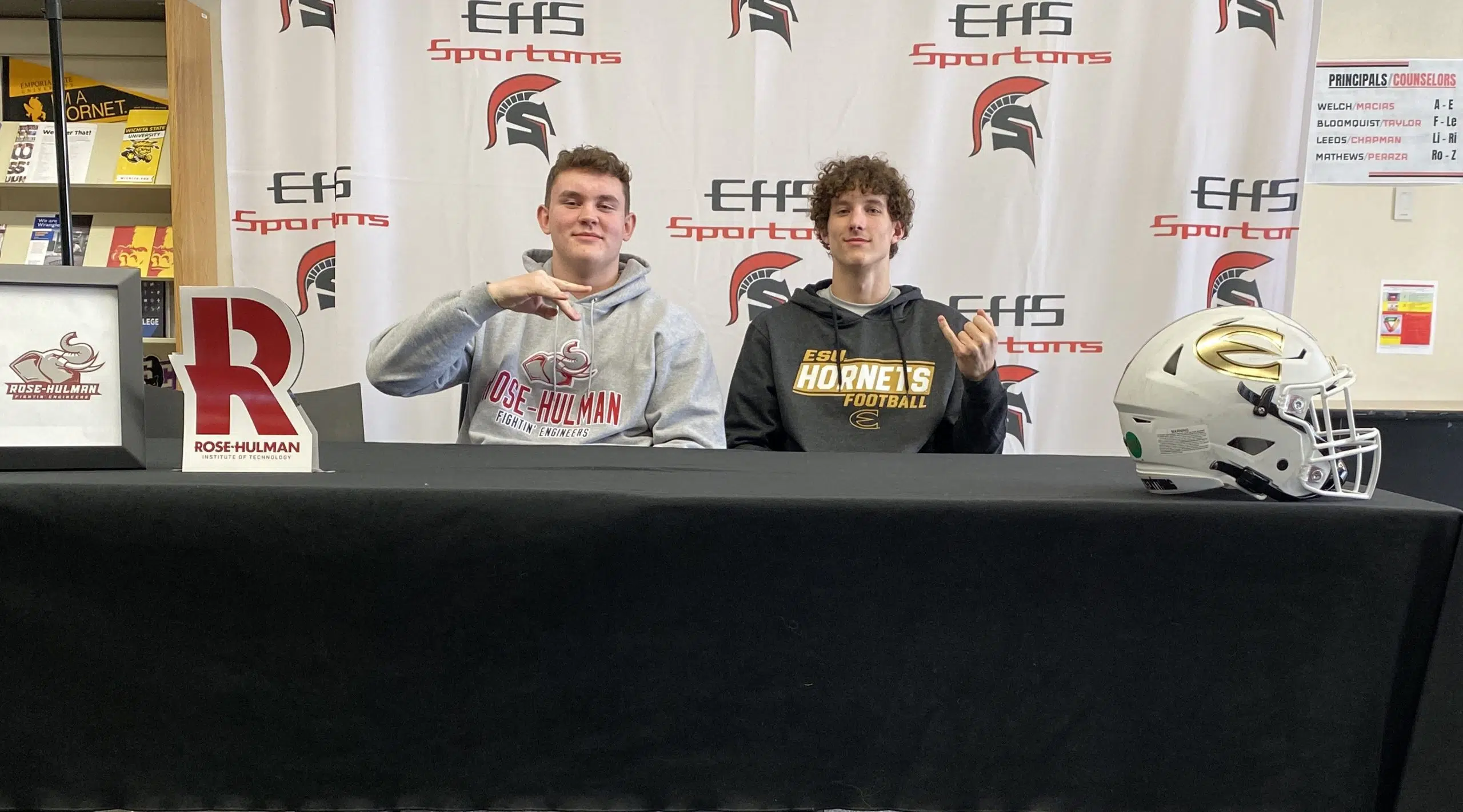 Emporia High's Parker Leeds, Jaden Thomas sign National Letters of Intent