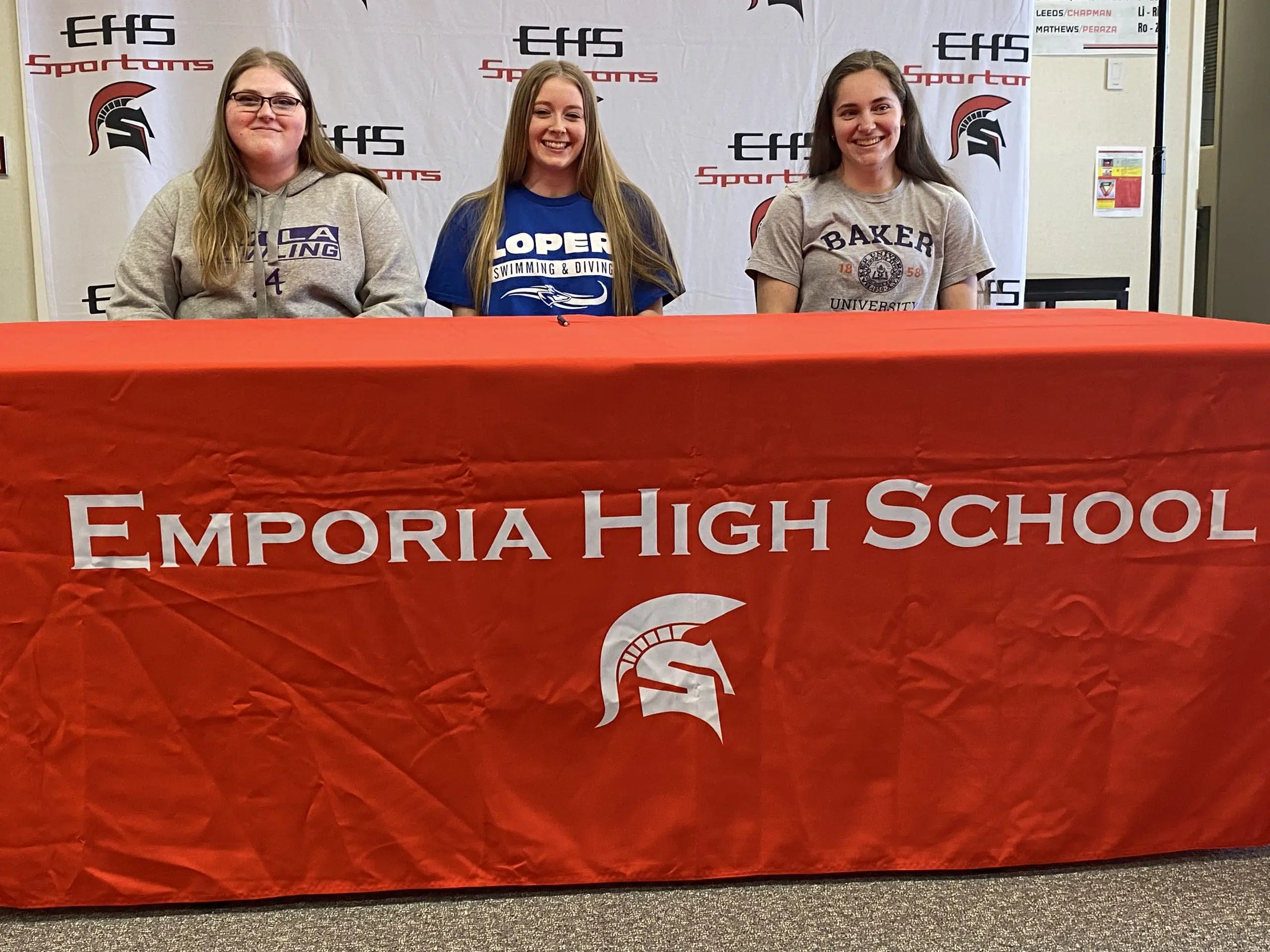 Three Emporia High Spartans sign National Letters of Intent