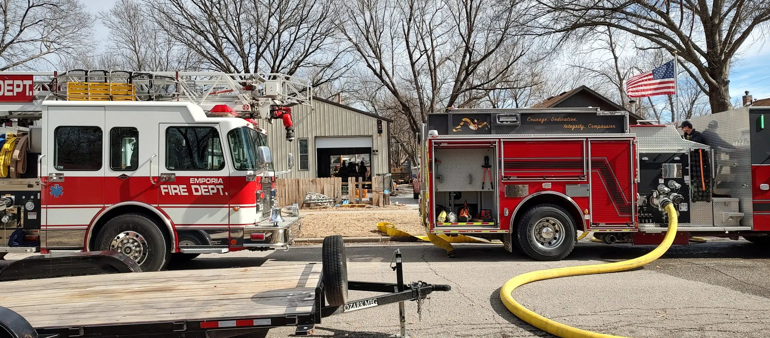 Cause undetermined following structure fire in east Emporia Sunday