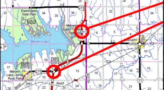 Survey work ahead on parts of US-75 near Melvern