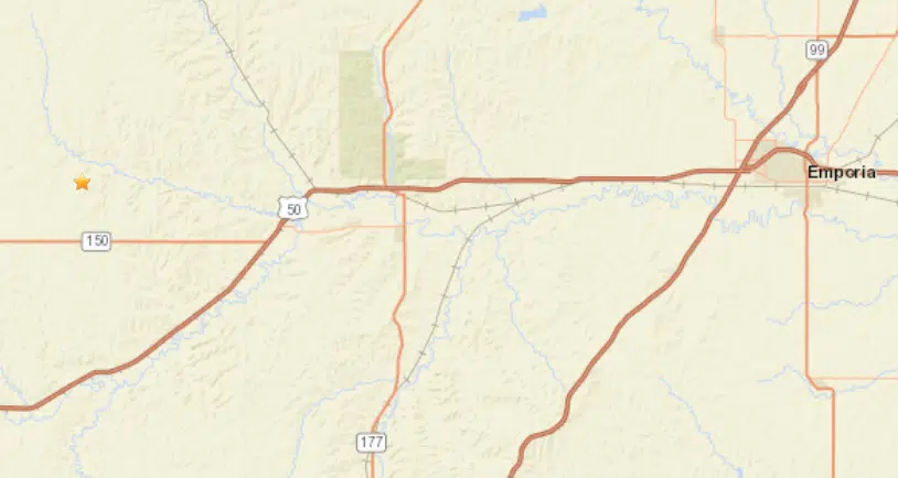 Small quake reported west of Elmdale