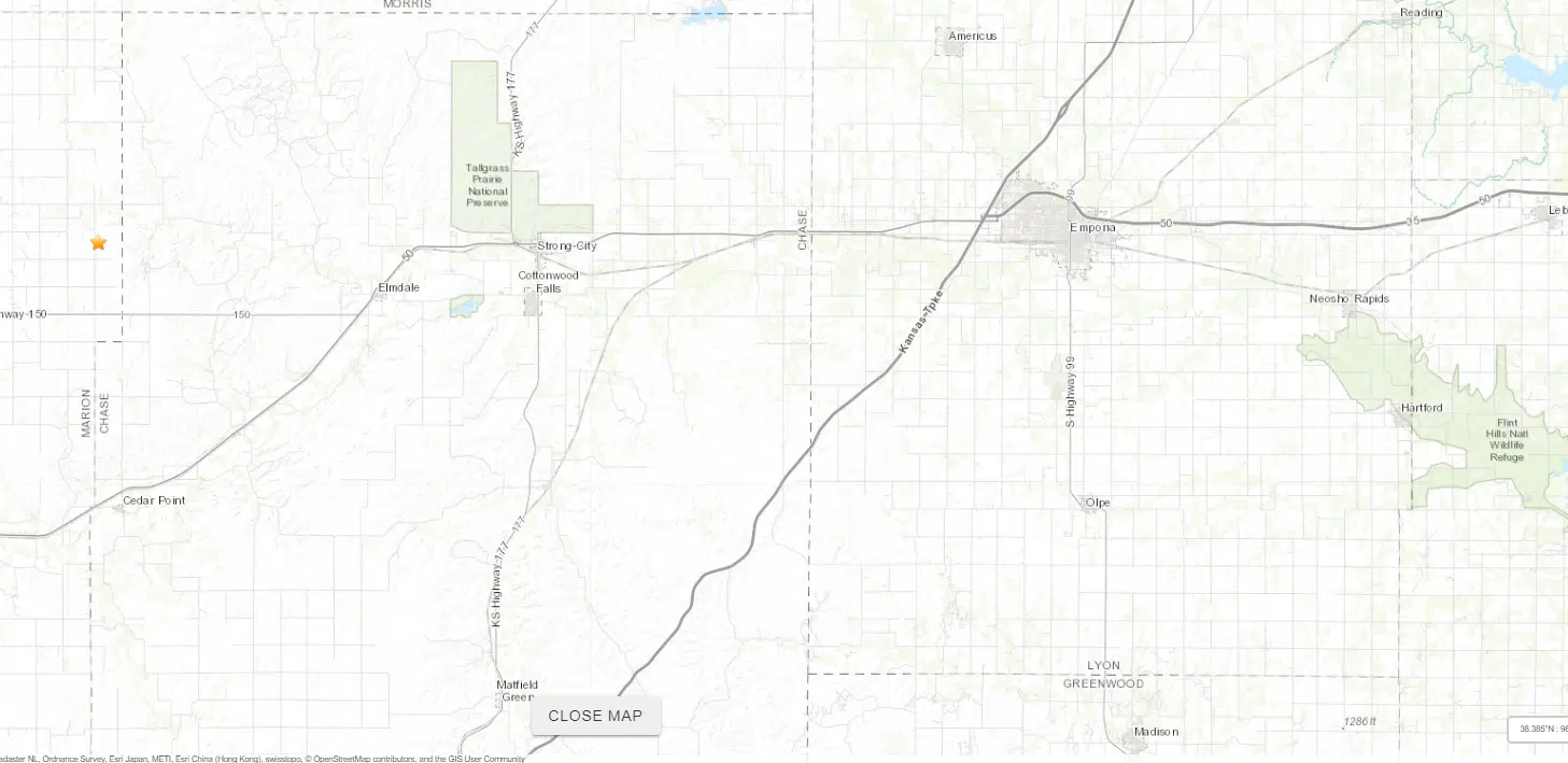 Minor quake reported near Elmdale for second time in three days