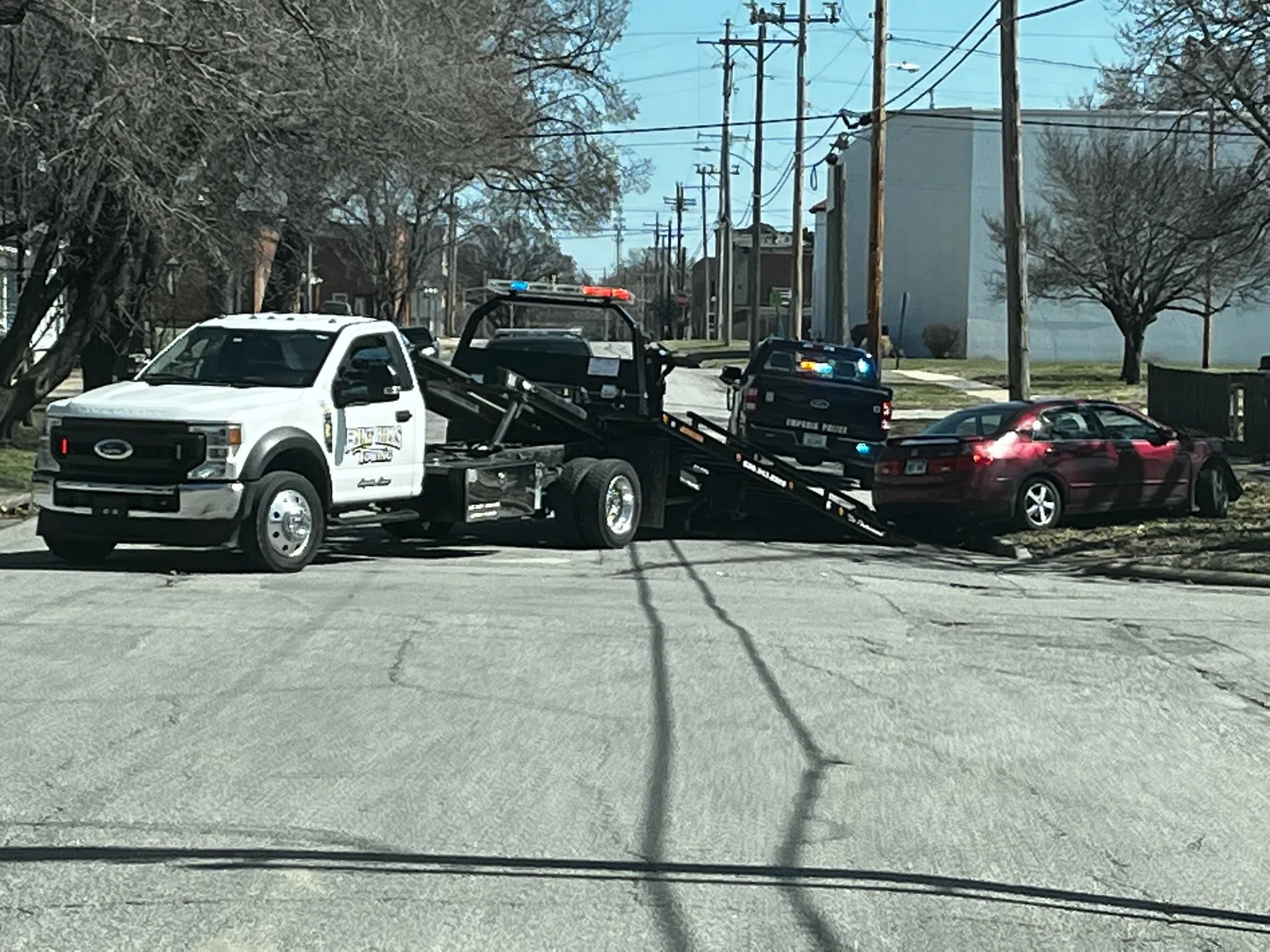 Wreck near downtown Emporia sends one person to hospital