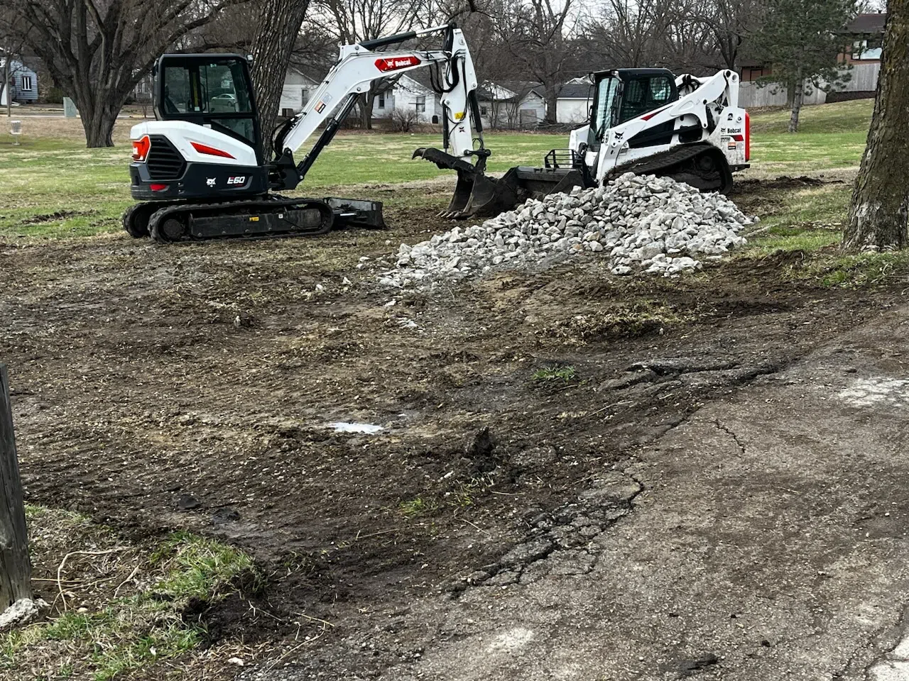 As underground work continues on Highland Street, drainage project underway at Hammond Park