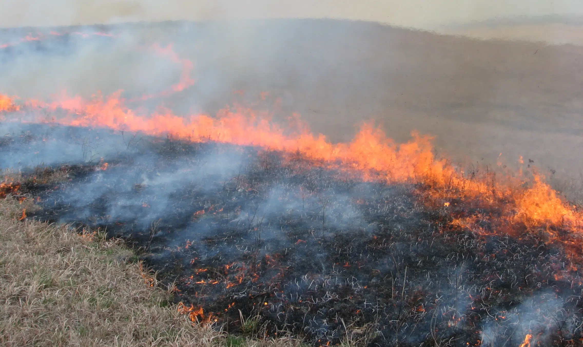 WEATHER UPDATE: Emporia and Olpe fire crews battle grass fire south of Emporia Thursday; Red Flag Warnings now cover entire listeing area Friday