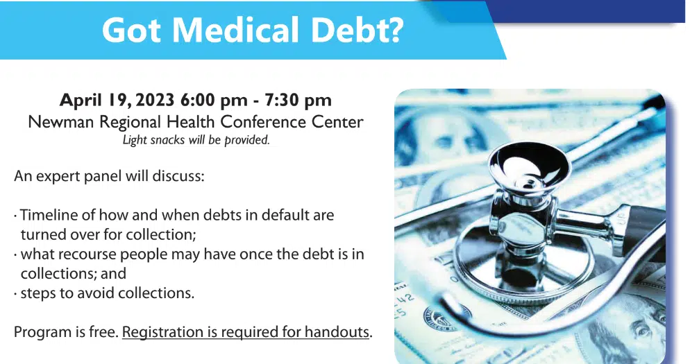 Residents encouraged to attend 'Got Medical Debt?' seminar Wednesday