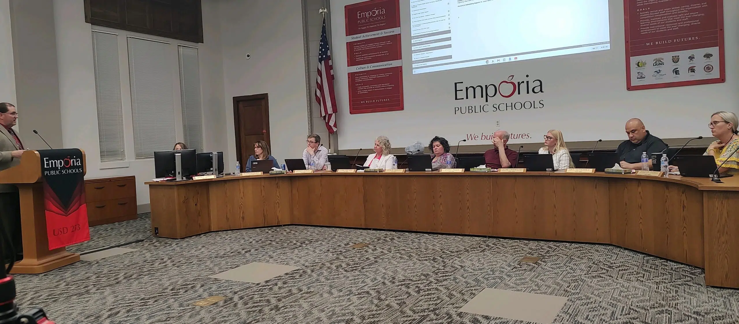 USD 253 Emporia Board of Education receives debrief of recent lockdown at several schools Wednesday night