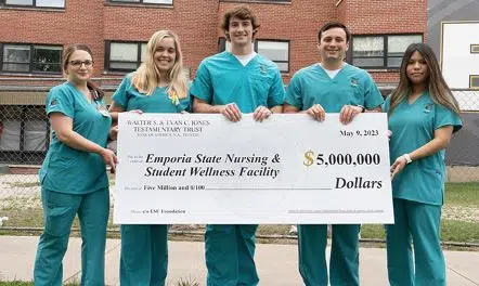 Jones Trust makes single largest donation in Emporia State history to support construction of new nursing and student wellness center