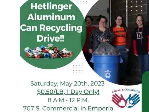 Hetlinger Developmental Services hosting aluminum can drive Saturday