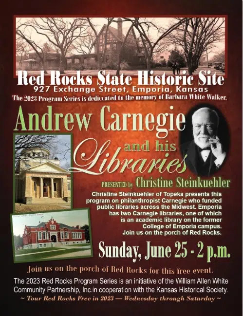 Andrew Carnegie presentation set for next Sundays at the Site