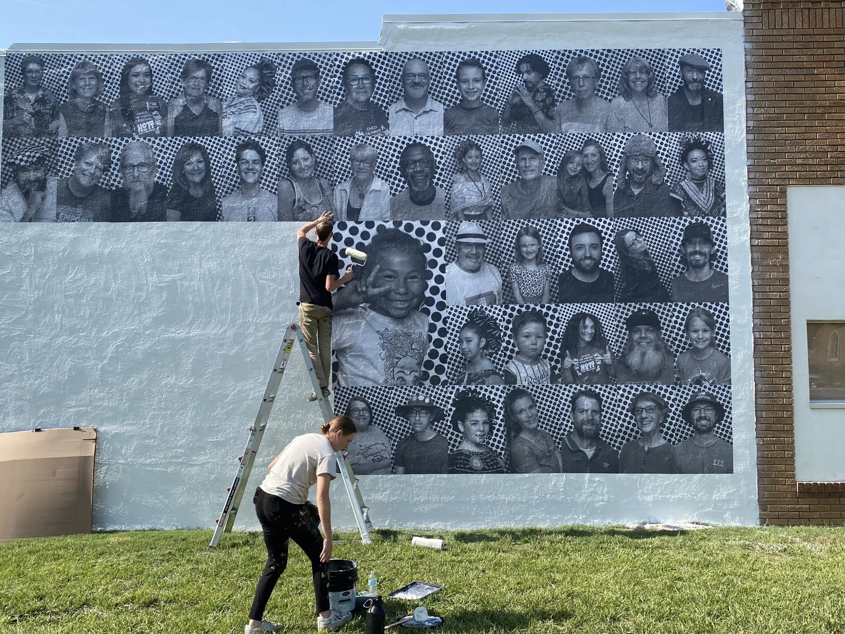 Faces of Emporia Community Portrait Mural becomes a part of downtown Emporia