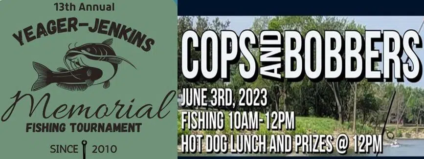 Yeager/Jenkins Memorial Catfish Tournament and Cops and Bobbers Fishing Derby cast off this weekend